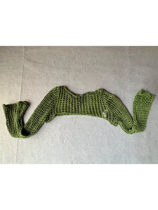 Dazy Tops - Dazy Green Looseknit Shrug Cover-Up S/M Lightweight & Stylish